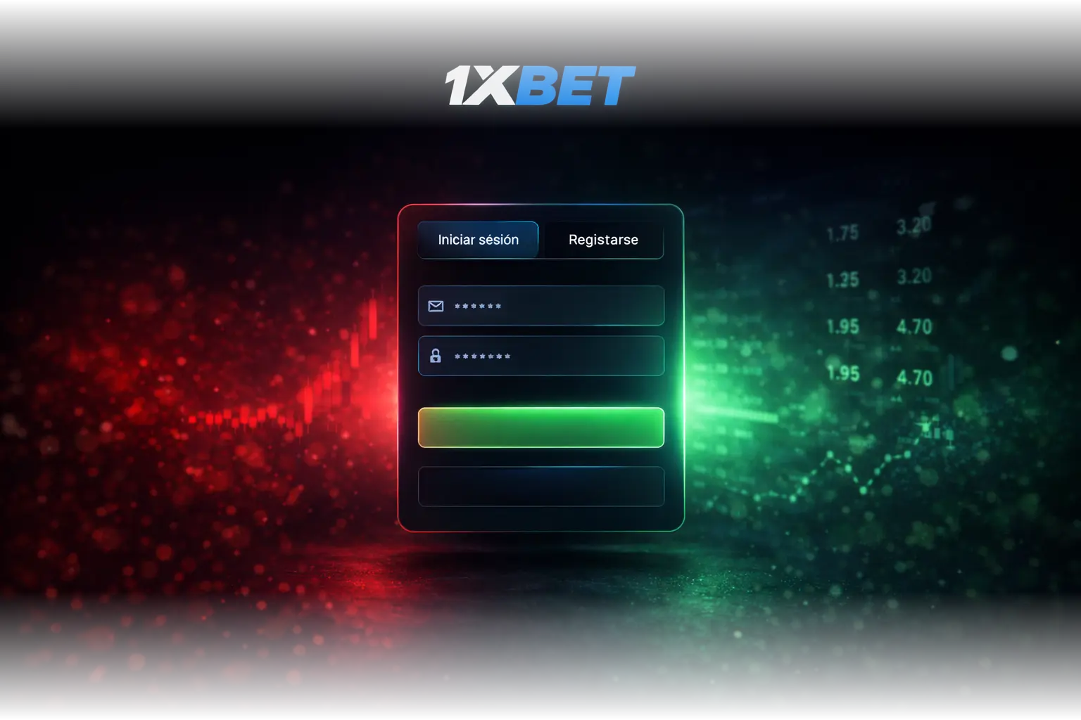 Registro y login en 1xBet Perú con formulario de acceso y apuestas deportivas online