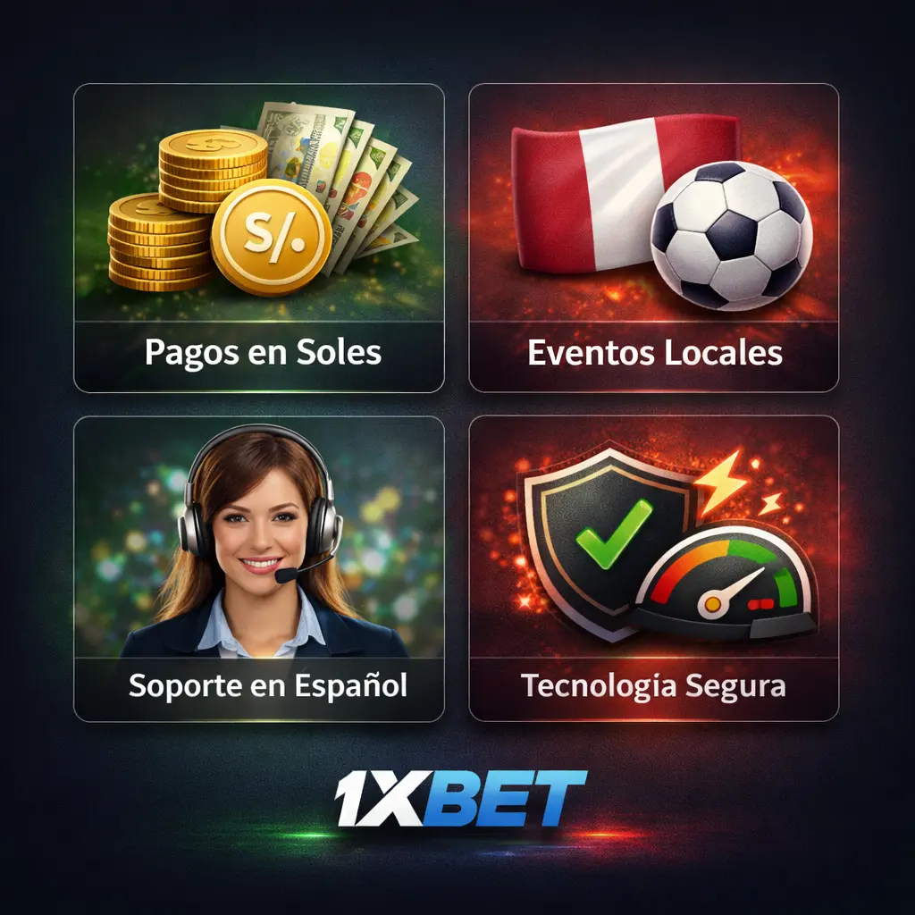 Beneficios de 1xBet Perú con pagos en soles, eventos locales y soporte en español