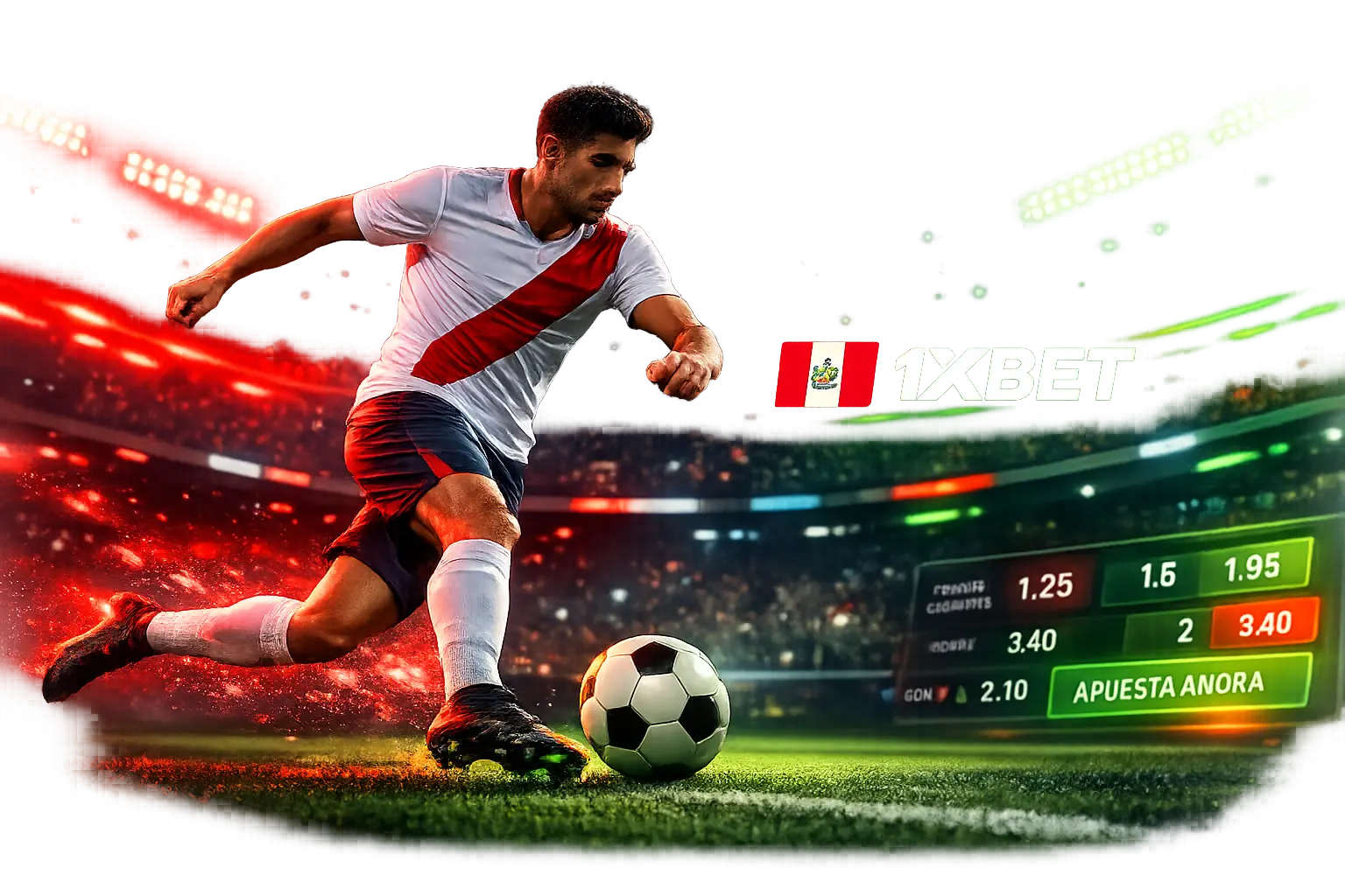 Apuestas deportivas en fútbol en 1xBet Perú con cuotas en vivo en estadio